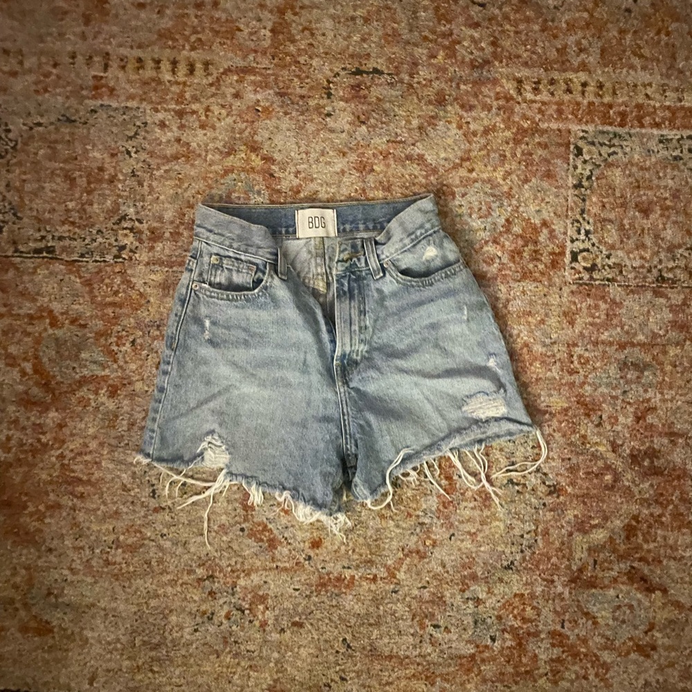 BDG blue jean a-line shorts